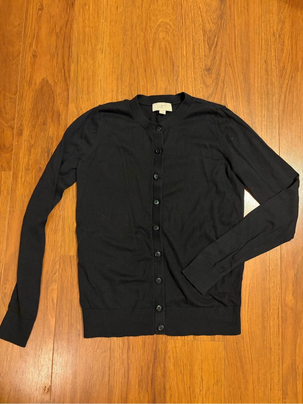 LOFT Outlet black button-front cardigan